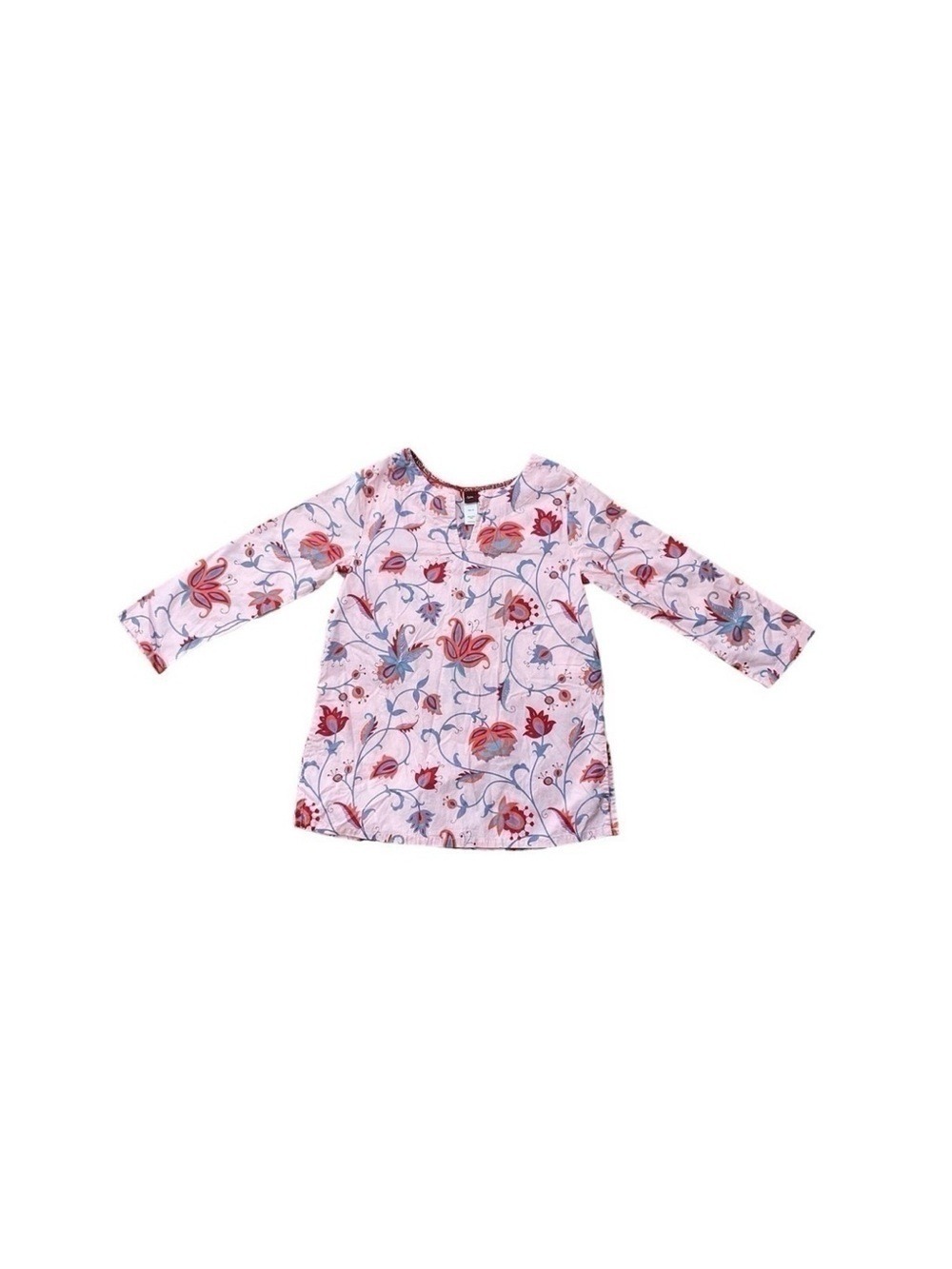 TEA Collection Girls Floral Tunic Top size 10 Long Sleeve